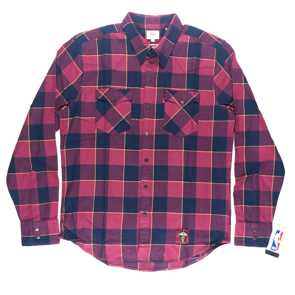 Levi’s Plaid Flannel Shirt Cleveland Cavaliers